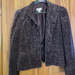 Purple velvet blazer
